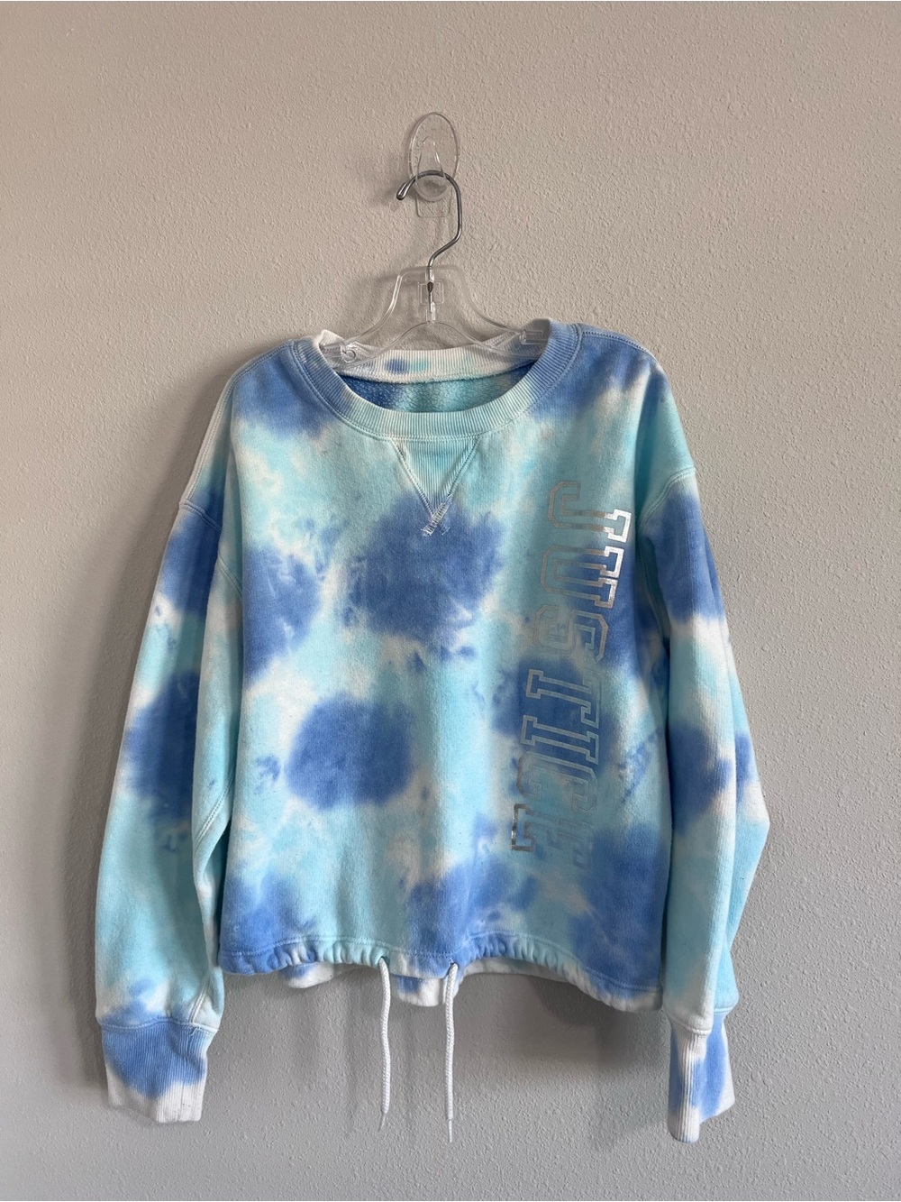 Blue Tie-Dye Crewneck Sweatshirt - girls